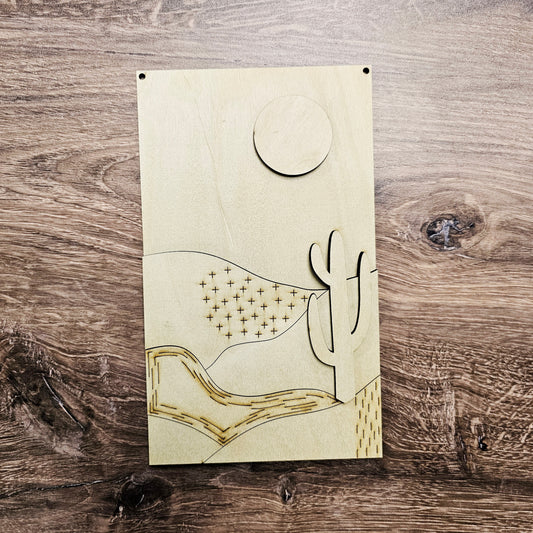 Southwest sunset A5691: 3D Rectangle