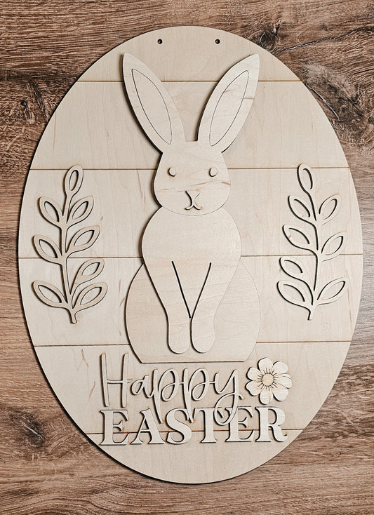 Happy Easter A5832: 3D Oval Door hanger