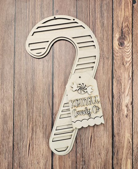 Hanging Candy Cane A4343N: Novelty door hanger