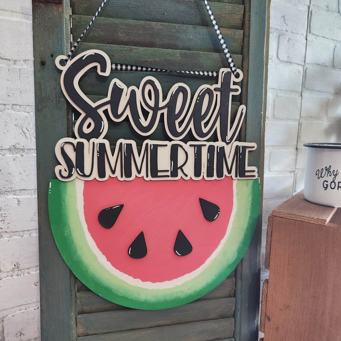 Sweet summertime Watermelon door hanger: 3D door hanger A1903N