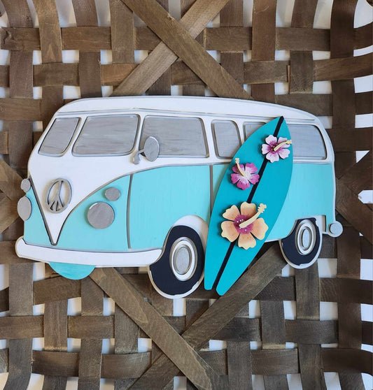 VW Beach Bus: 3D round door hanger A1918N