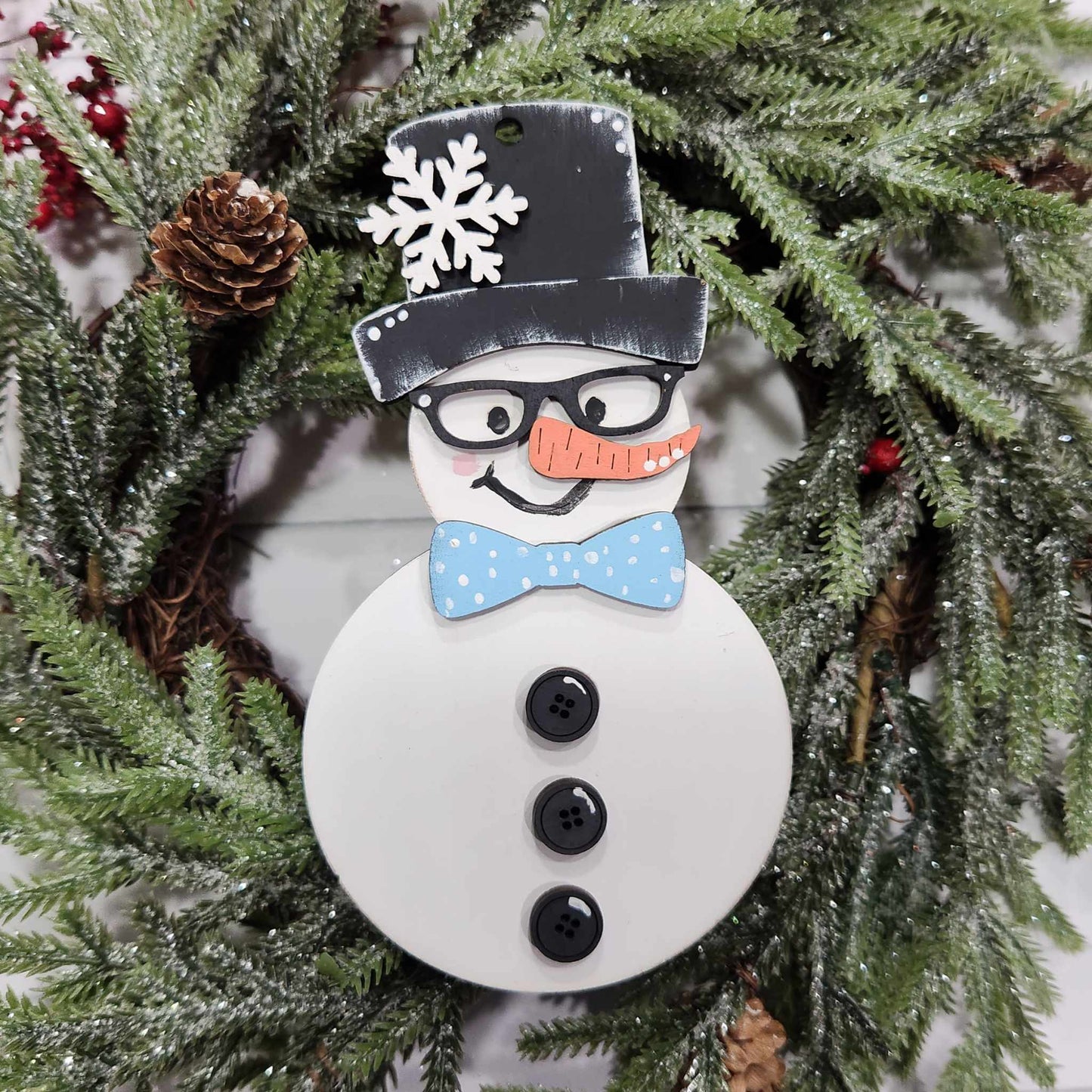 Vintage Snow Couple A1941N: 3D Ornaments