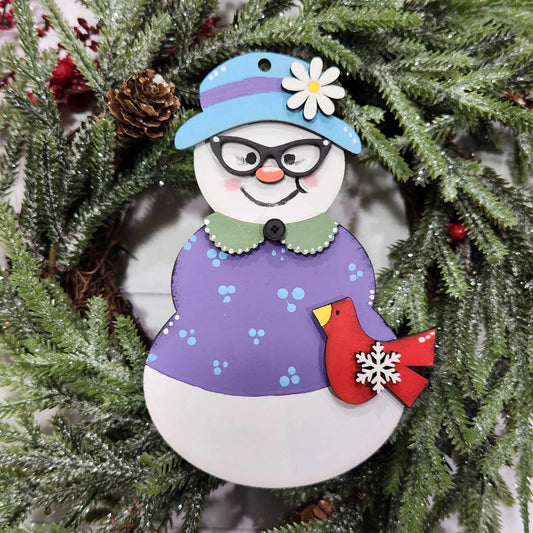 Vintage Snow Couple A1941N: 3D Ornaments