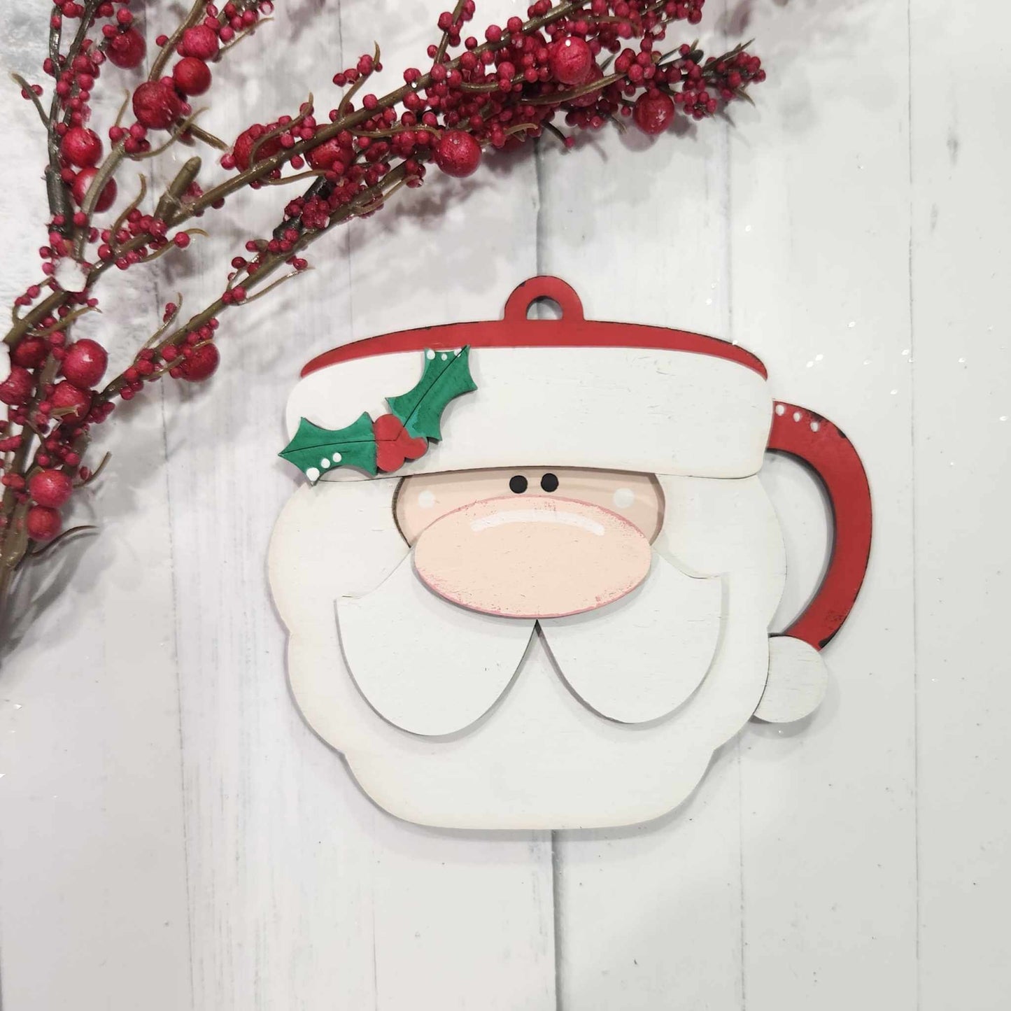 Santa mug gift card holder A1946N: 3D Ornaments