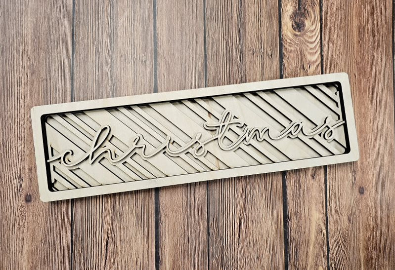 Chunky Christmas Shelf Sitter A4342N: 3D Plank