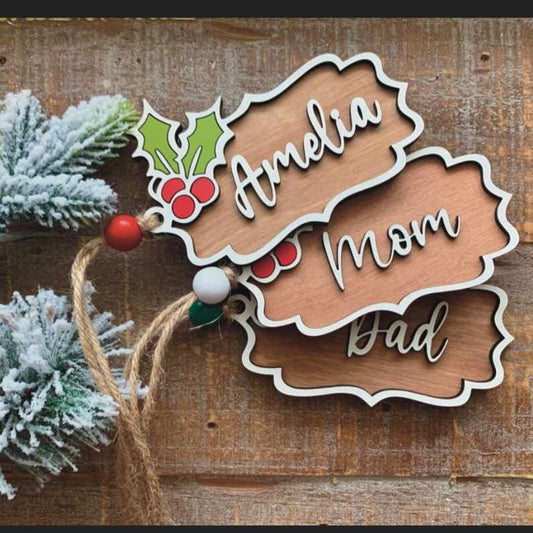 Holly Tag A5810: 3D Ornaments