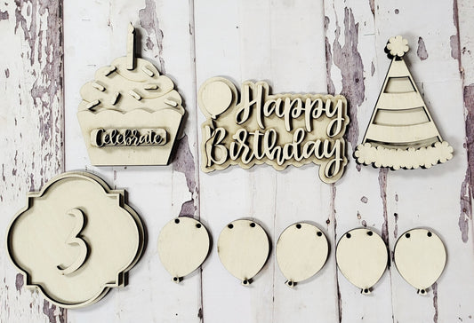 Happy Birthday A1931N: Laser Tiered Tray Collection