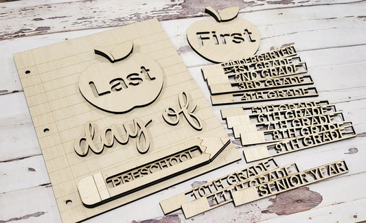 First and Last Day Board A1935N: 3D Rectangle