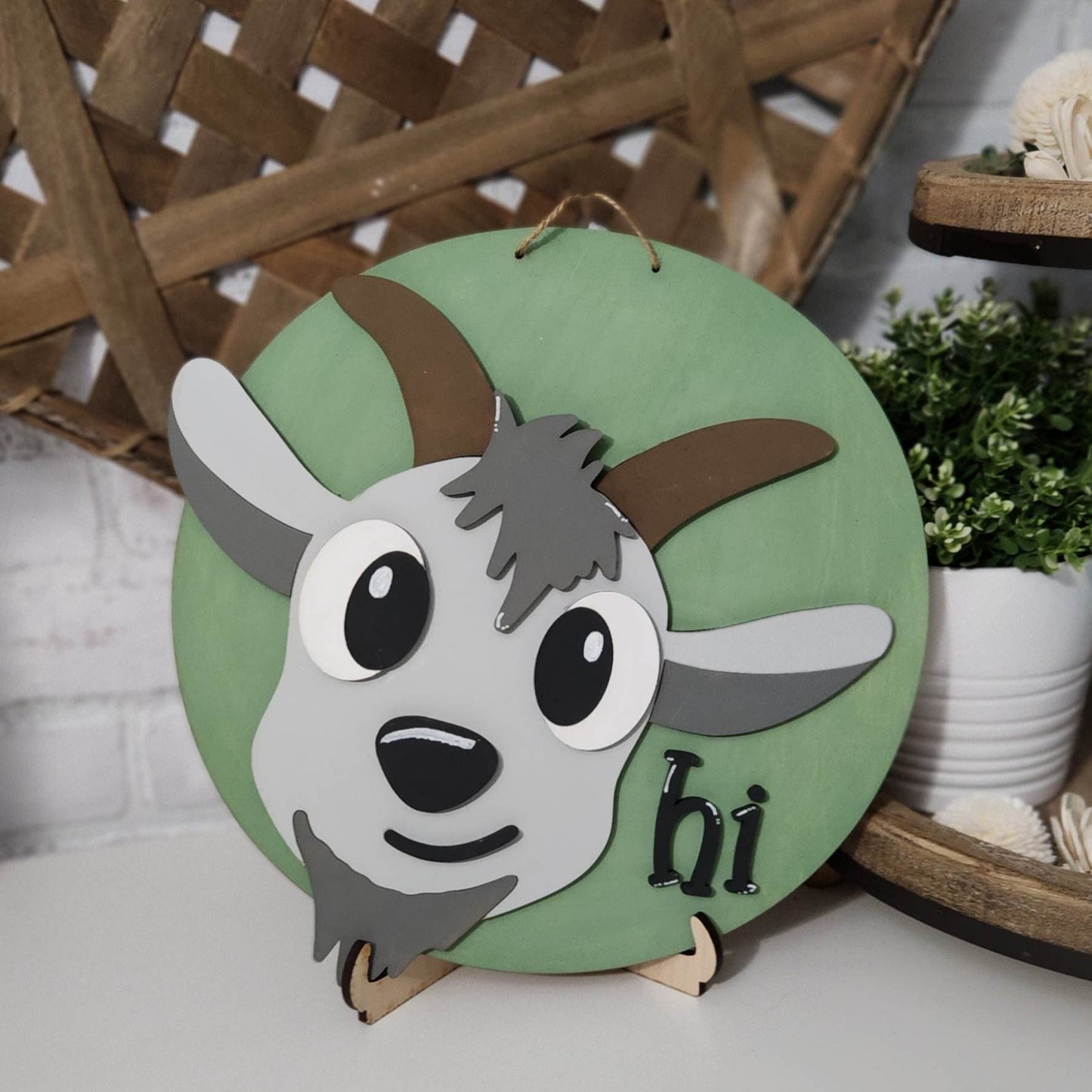 Greetings Goat A5637N: Round