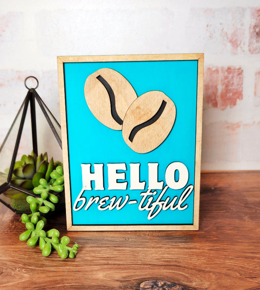 Coffee Trio A5942: 3D Sign trio
