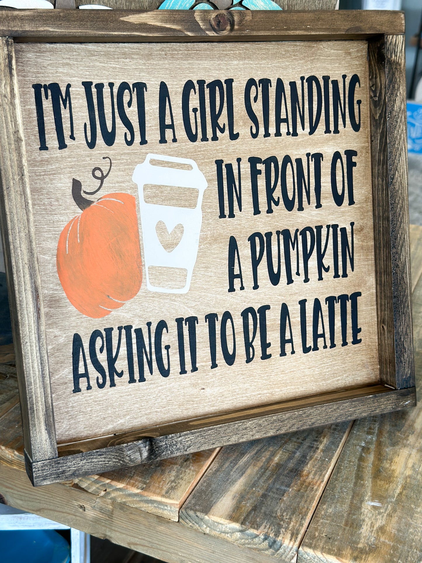 I'm just a girl......latte A5749: Square Design