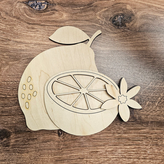 Lemon blossom accent A5722: Chunky Shelf Sitter