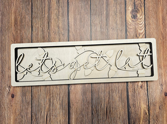 Lets Get Lit chunky shelf sitter A5975N: 3D Plank