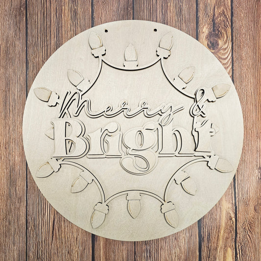 Merry and Bright A5972N: 3D round door hanger