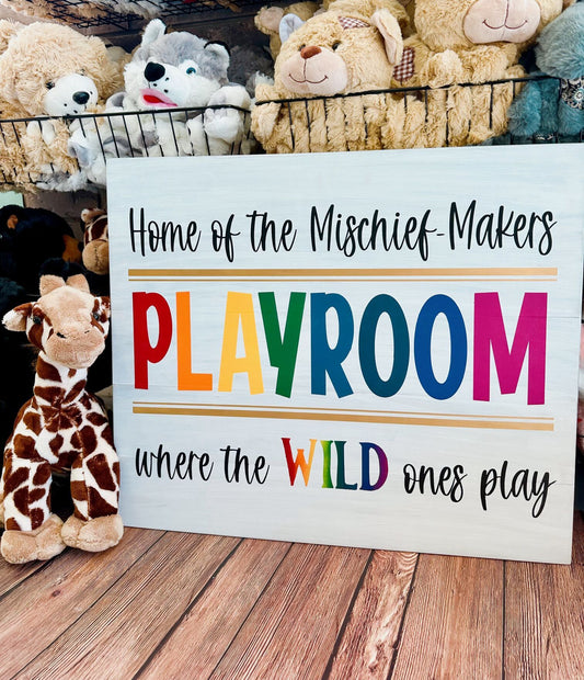 Home of the Mischief Makers Playroom: Rectangle A5678N