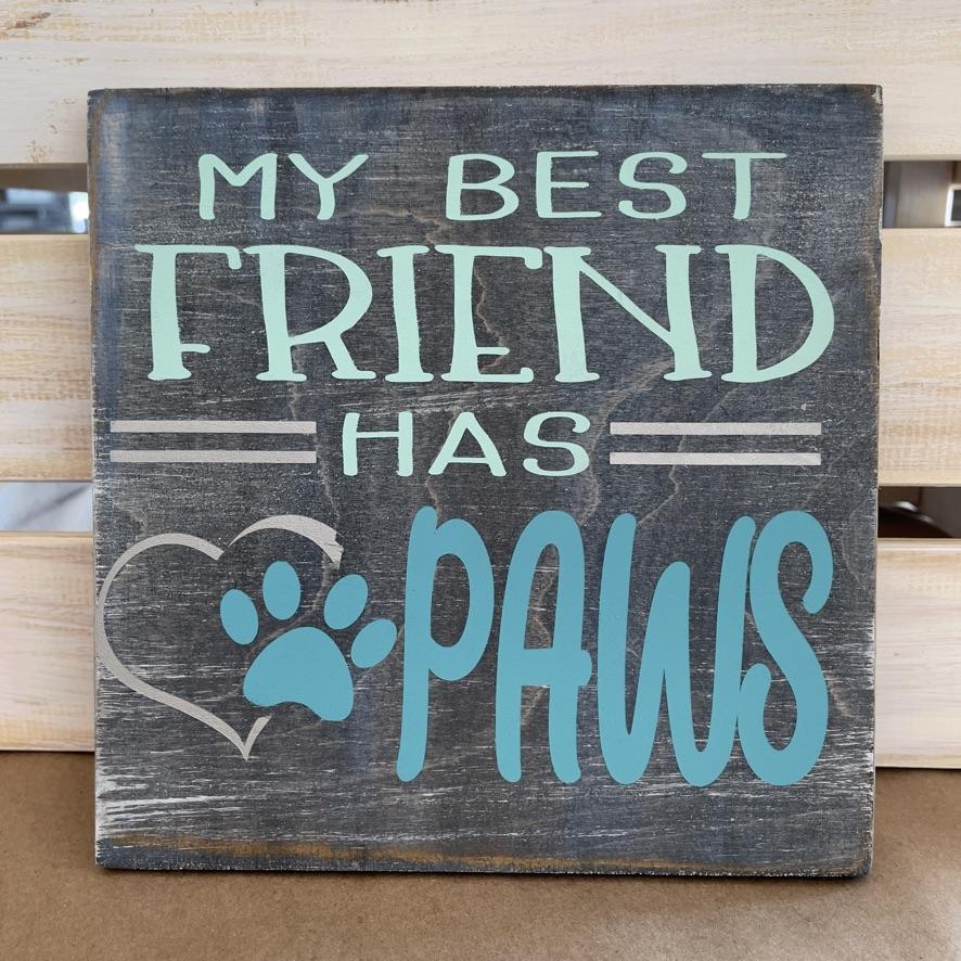 My best friend has paws A5641N: Square Design