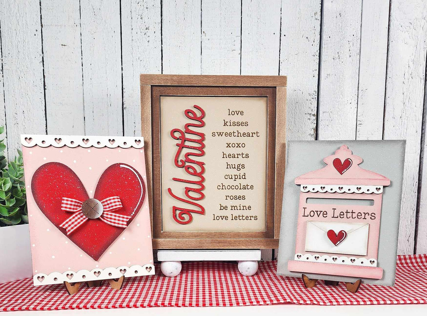 Love Letters A5825: 3D Sign trio
