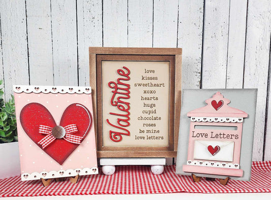 Love Letters A5825: 3D Sign trio
