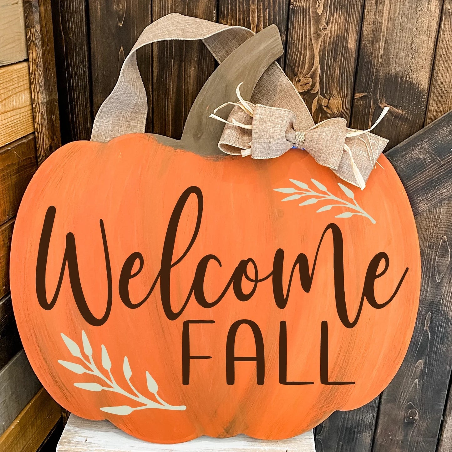 Welcome Fall Pumpkin A4324N: Door Hanger