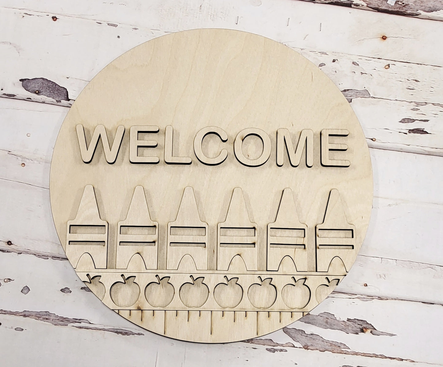 Welcome Back to School A1933N: 3D round door hanger