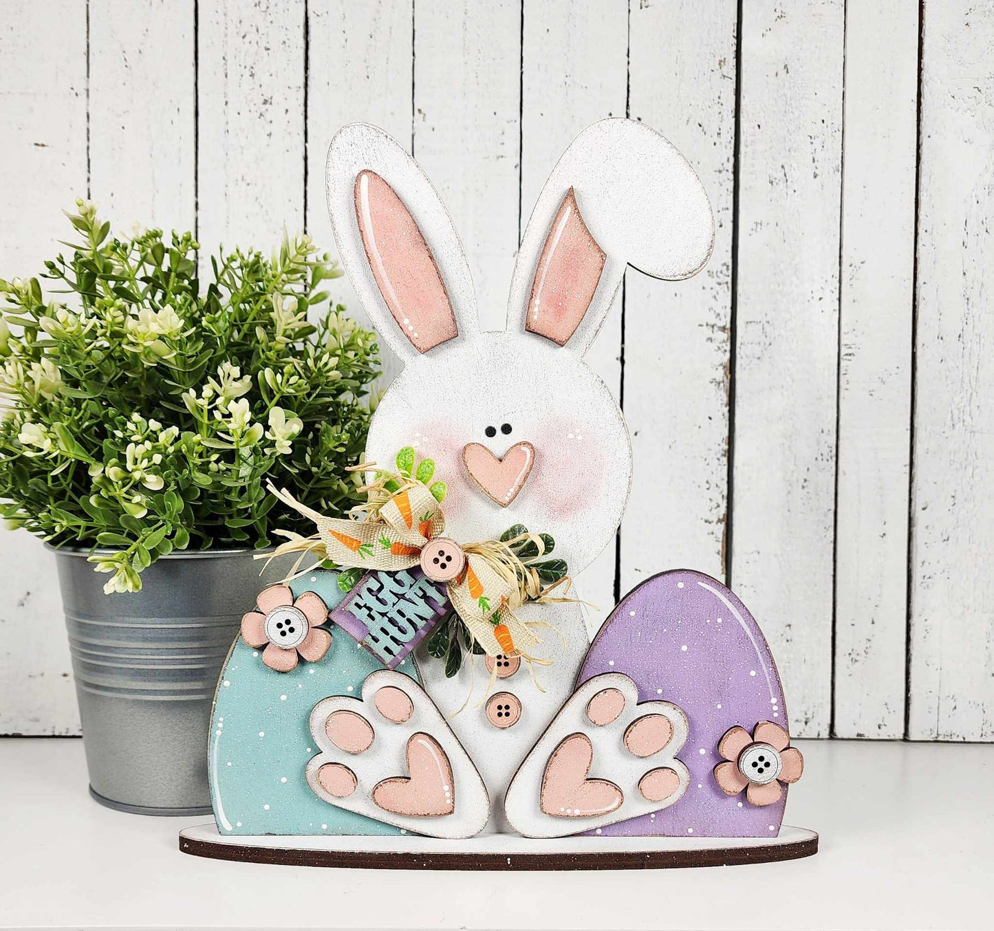 Bunny egg hunt A5861 Chunky Shelf Sitter