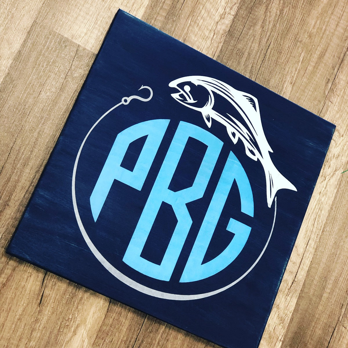 Fish with hook (personalized) : Square Design A1872N