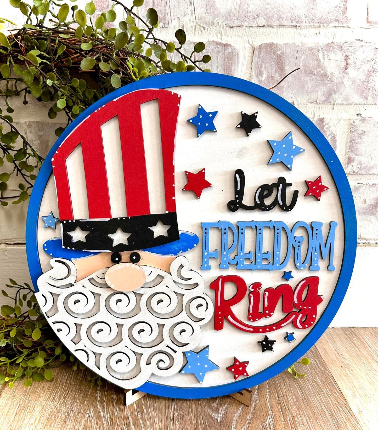 Let Freedom Ring A5701: 3D round door hanger