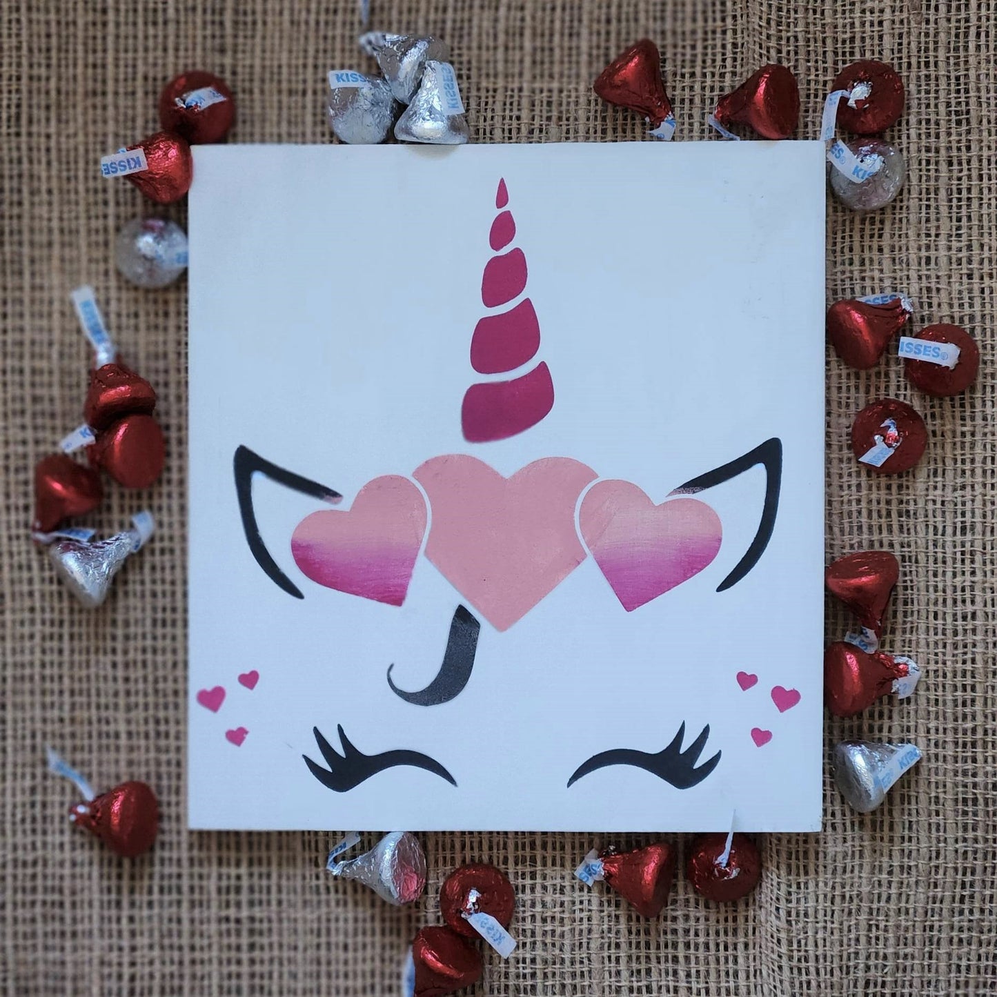Valentine Unicorn: Square Design A1777N