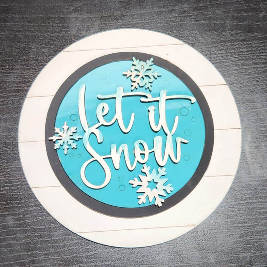 Shiplap Circle Pop-Out: 3D shiplap circle A1838N