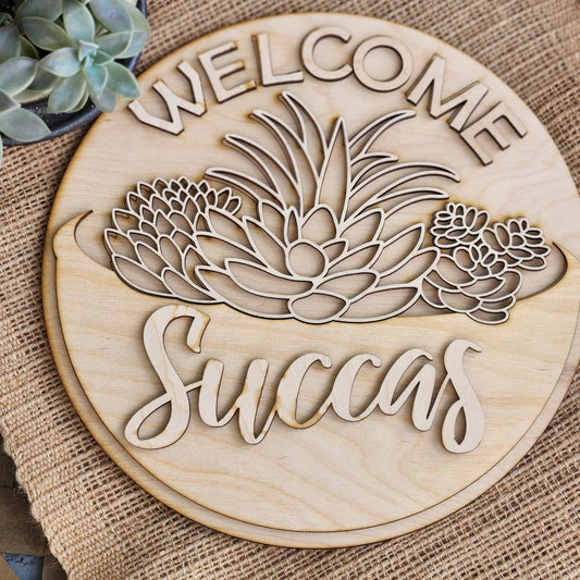 Welcome Succas: 3D ROUND door hanger A1817N