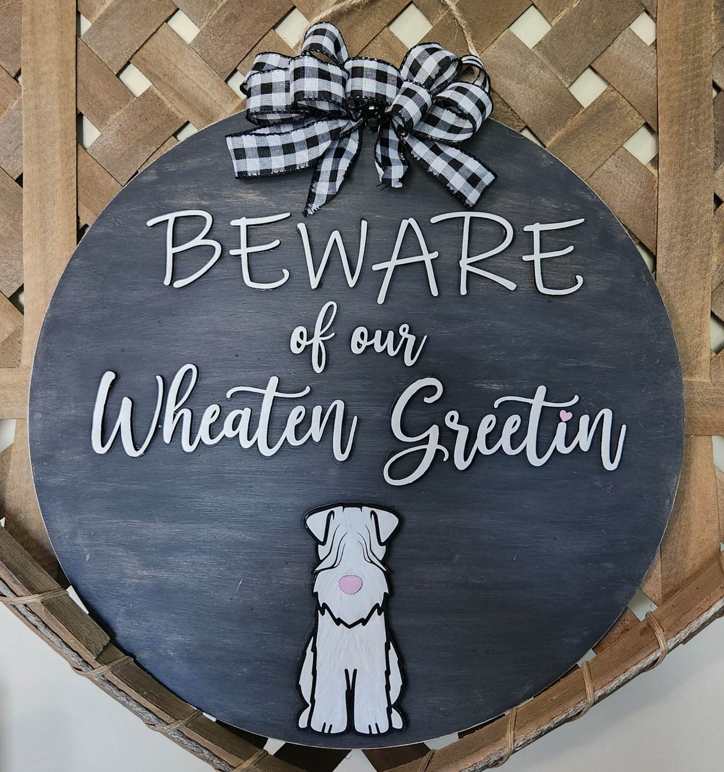Wheaten Greetin: 3D round door hanger A1846N