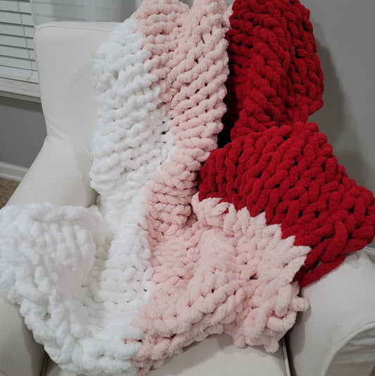 Valentine Love: Hand-Knit Blanket (SAMPLE)