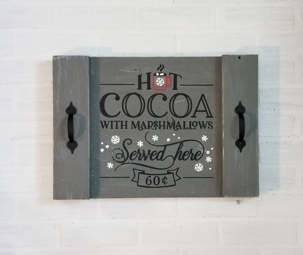 Hot Cocoa with Marshmellows: Serving Tray A1403N