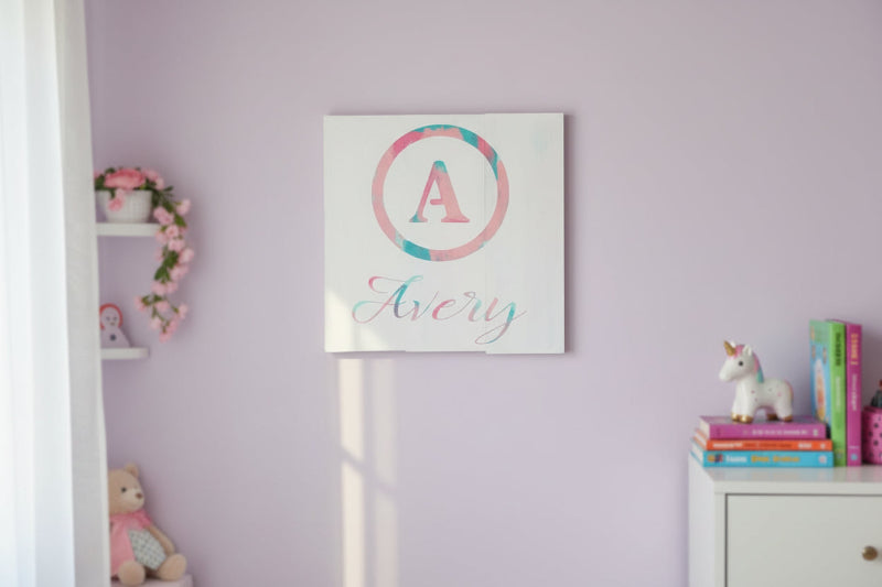 Letter A with a white painted background