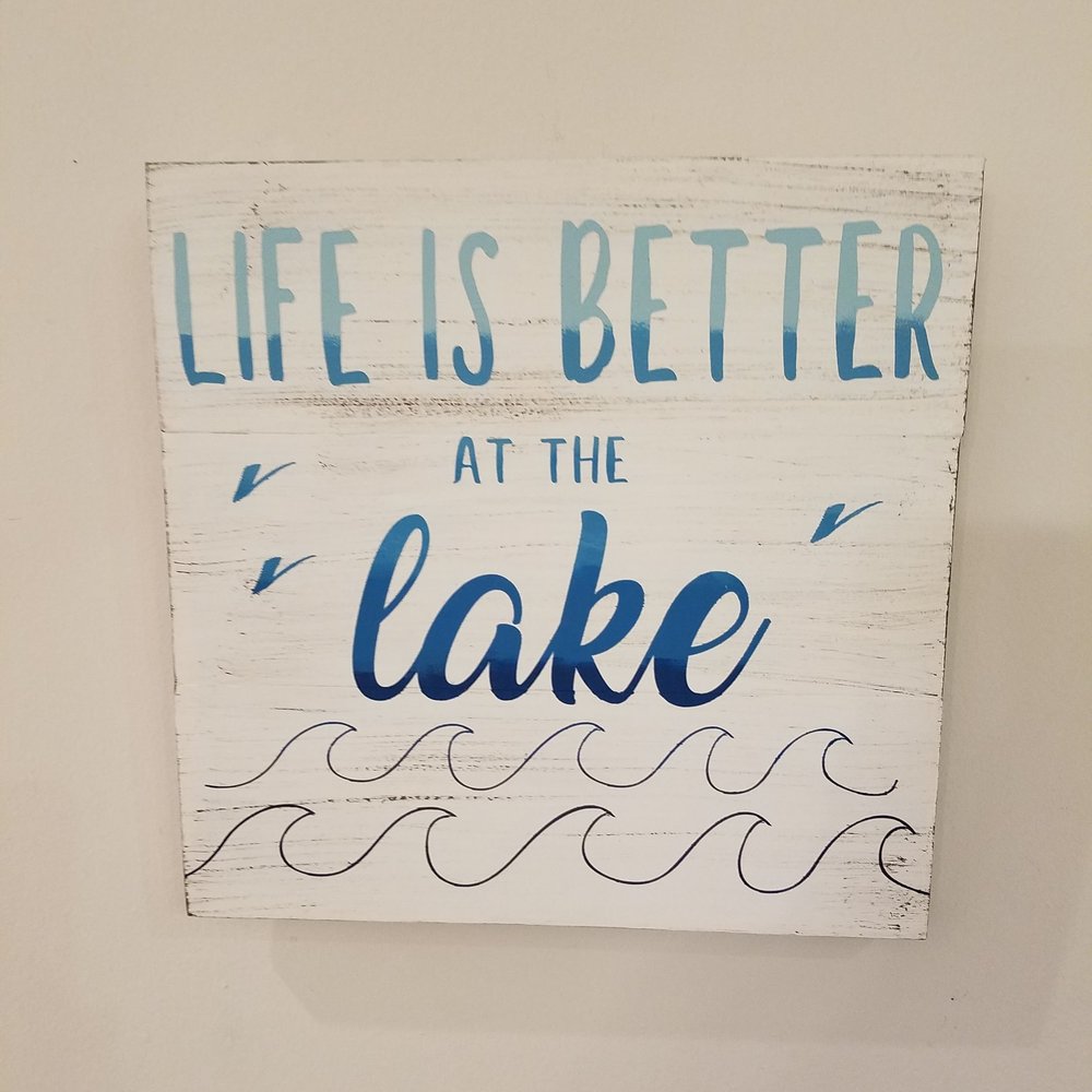 Life is better at the lake: Square Design A1263N