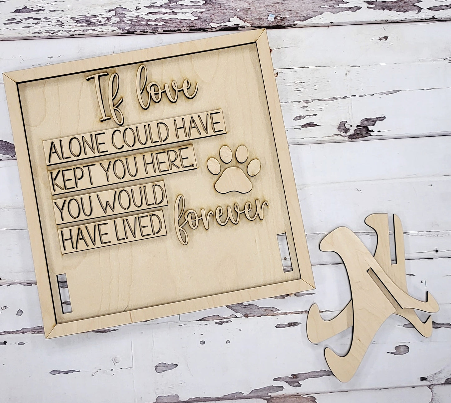 Pet Collar Memorial: 3D Square Design A1824N