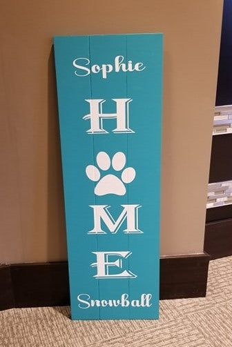 Dogs Home Sweet Home: Plank Design A1291N