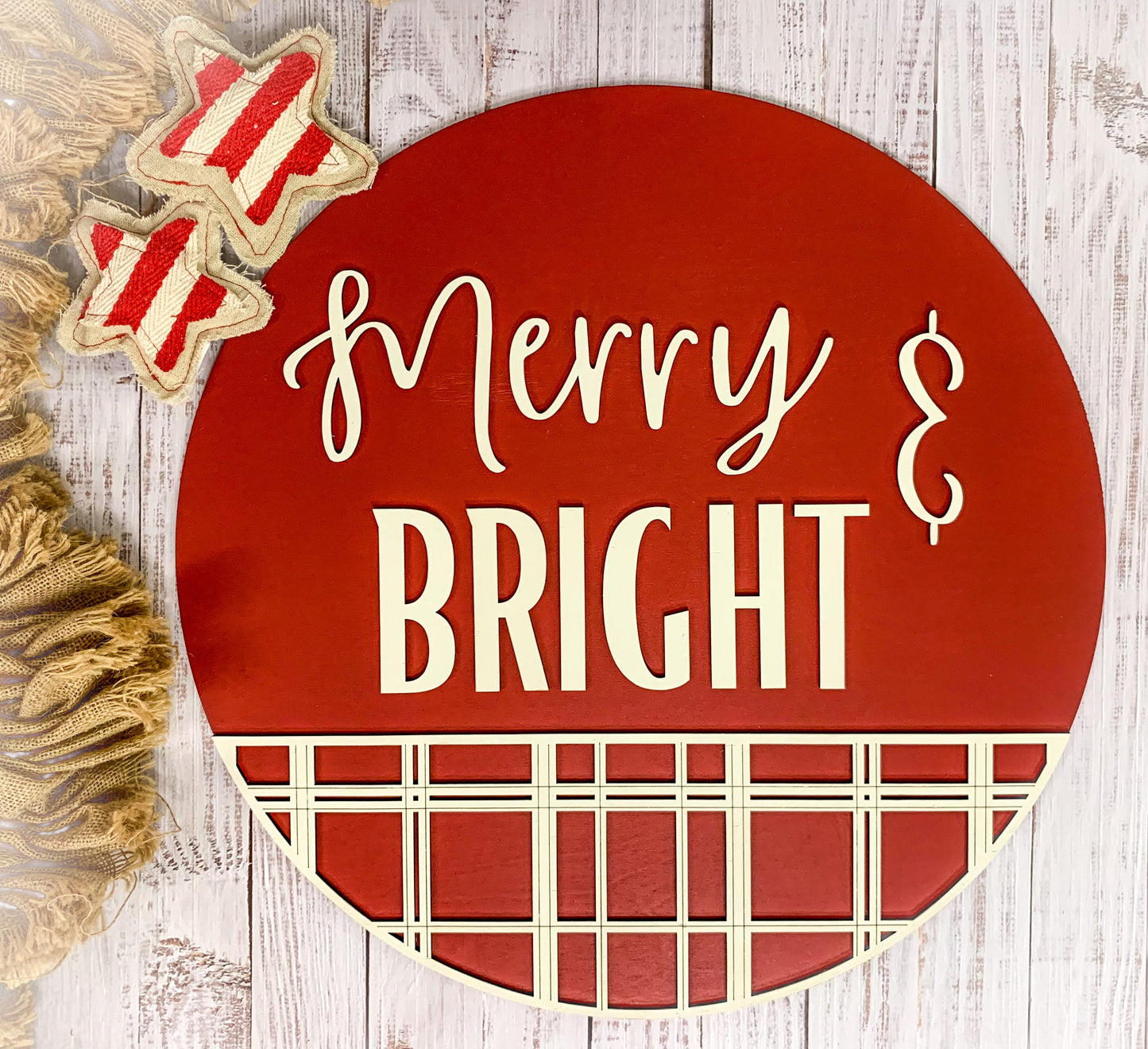 Merry & BRIGHT: 3D round door hanger A1713N