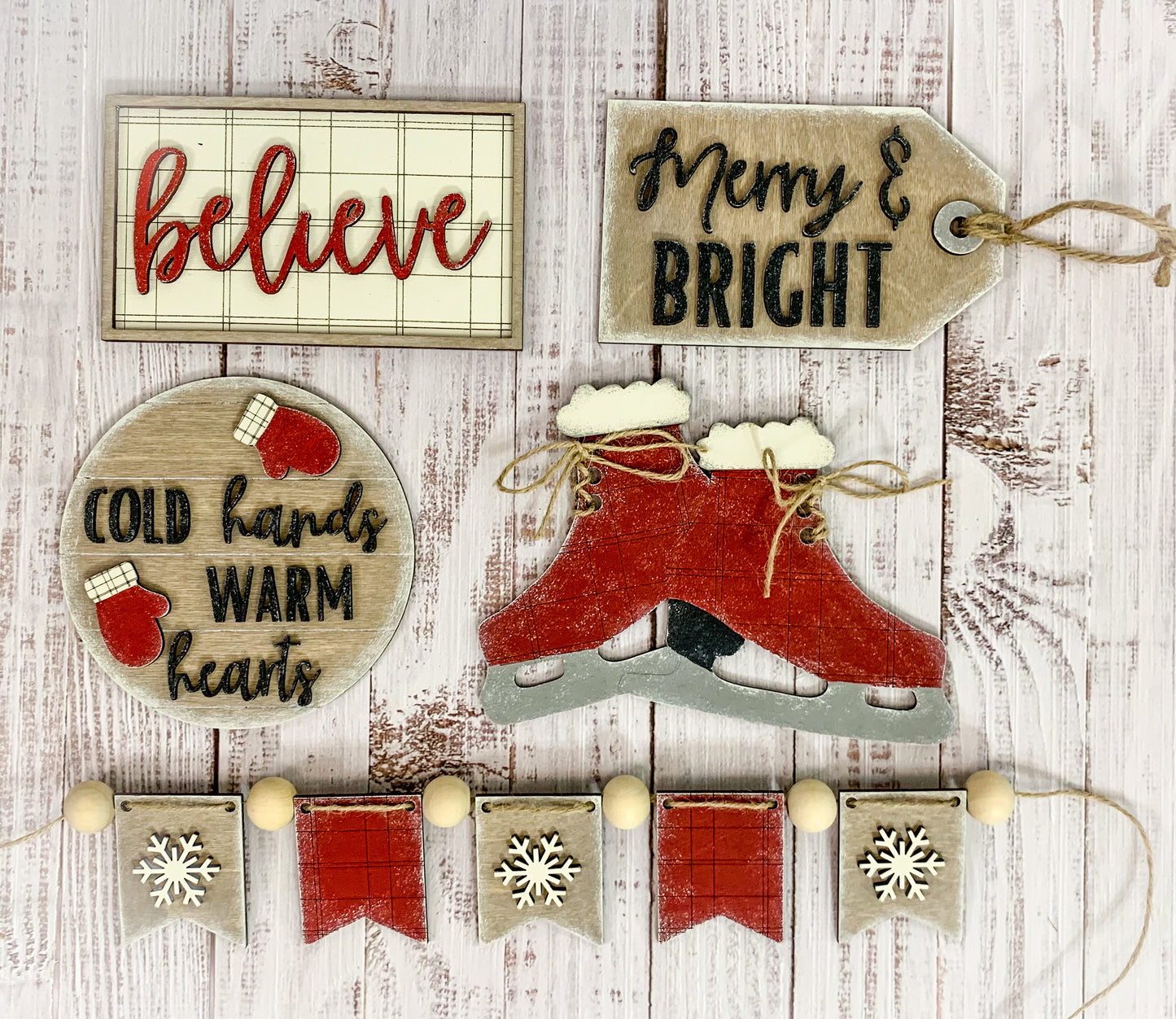 Christmas Plaid: Tiered Tray Collection A1729N