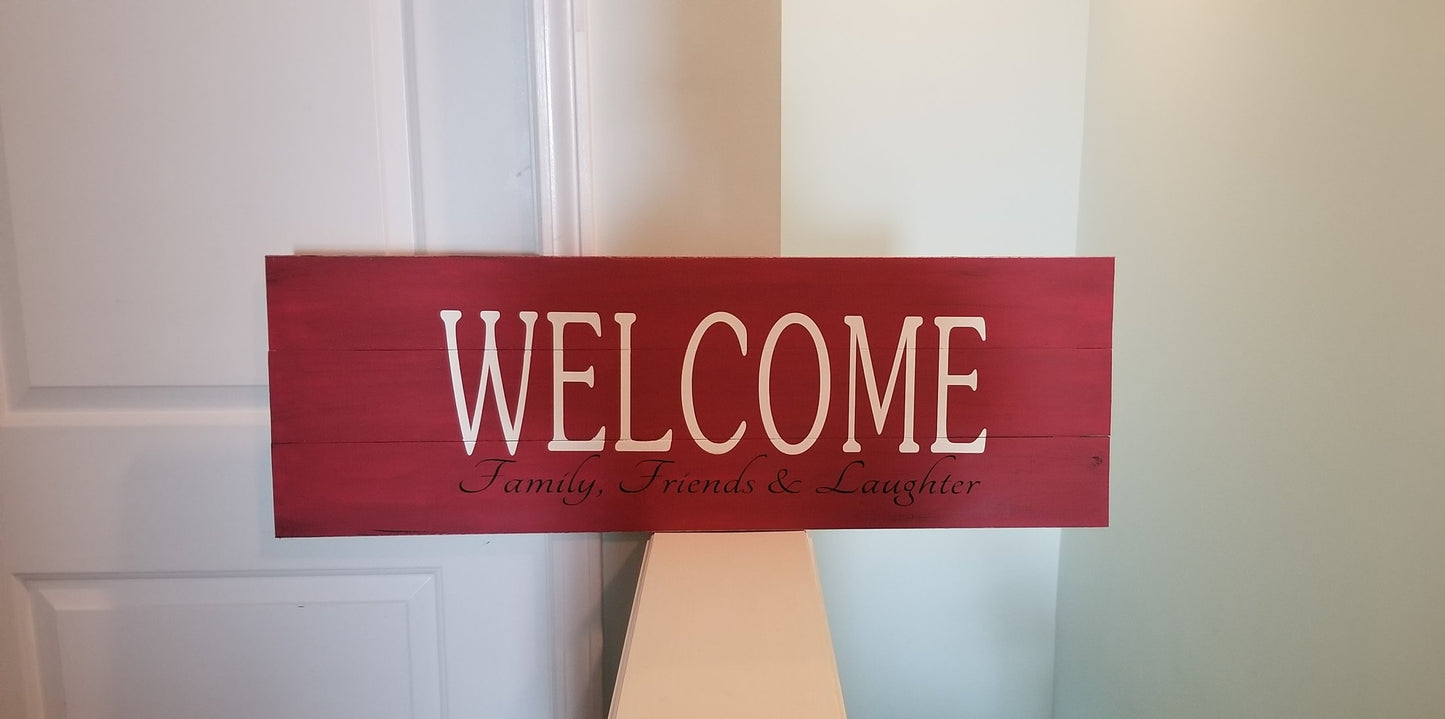 Welcome friends, family, and laughter: Plank Design A1316N
