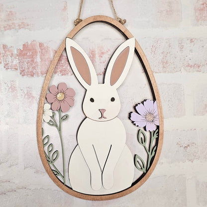 Bunny: 3D Oval Door hanger