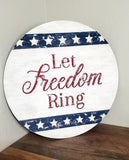 Let Freedom Ring: 3D round door hanger A1854N