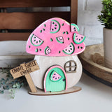 Painted  3D Mushroom House A1965N
