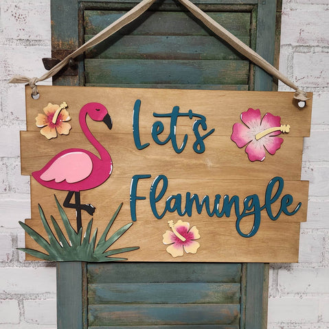 Let's Flamingle Flamingo: 3D Rectangle A1911N