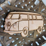 VW Beach Bus:  3D round door hanger A1918N