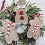 Gingerbread family:  3D Ornaments A1942N