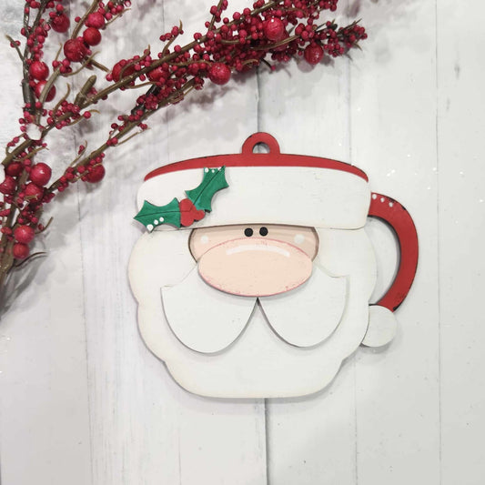 Santa mug gift card holder:  3D Ornaments A1946N