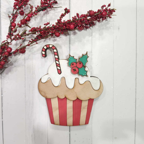 Holiday cupcake Gift card holder:  3D Ornaments A1948N