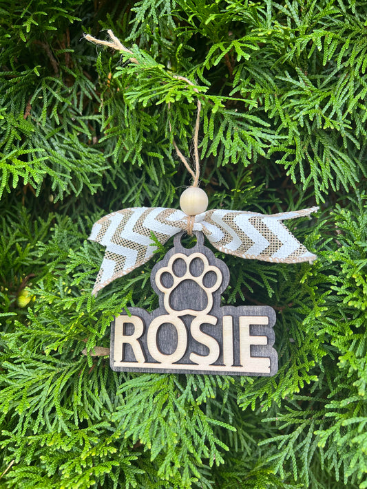 Pet name ornament: 3D Ornaments A5833N