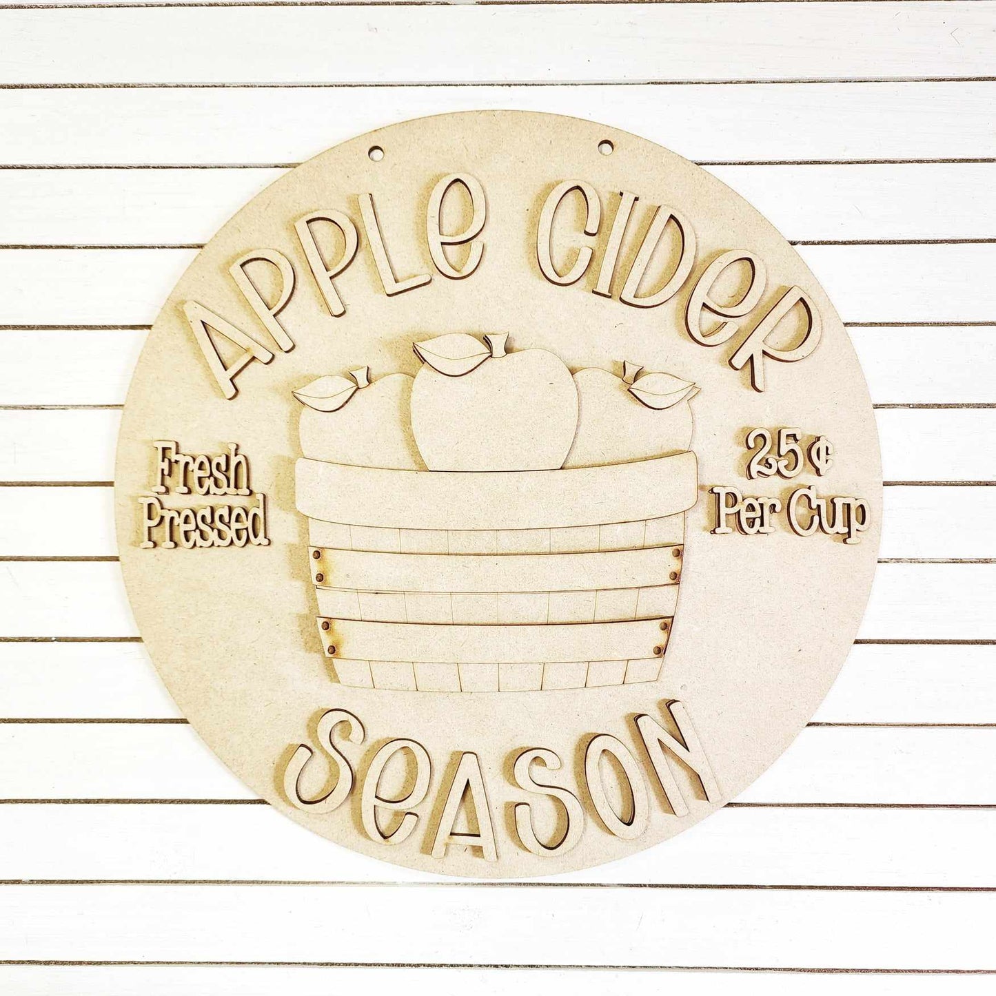 Apple Cider Season: 3D round door hanger